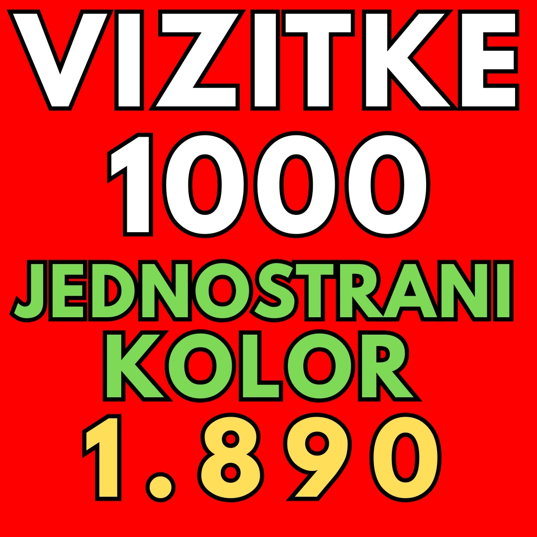 Vizit Karte 1000 Cena