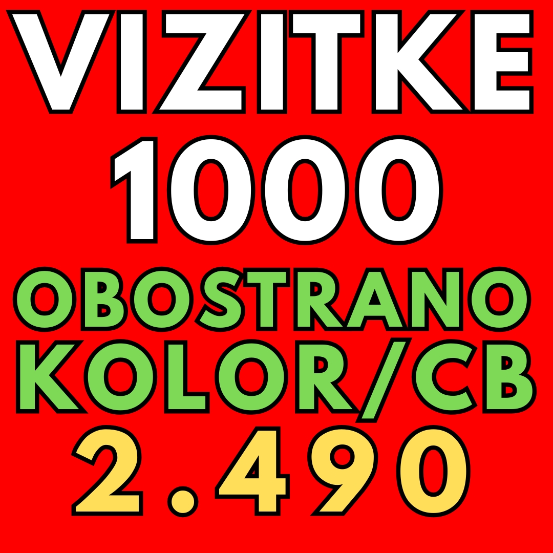 Vizit Karte 1000 Kolor/Crno-belo Cena